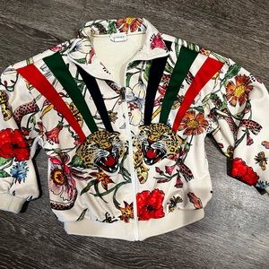 KIDS Gucci Gucci Kids Flora Print Track Jacket